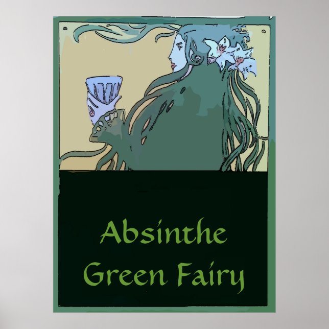 Pôster Absinthe Green Fairy (Frente)