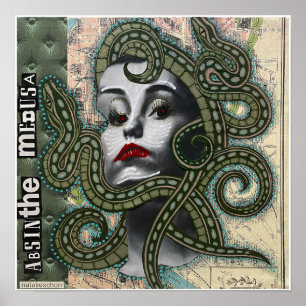 Poster Absinthe Medusa por Natalie Schorr