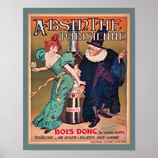 Poster Absinthe Parisienne Art Nouveau (Frente)