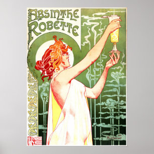 Poster ABSINTHE ROBETTE Henri Privat Livemont Art Nouveau