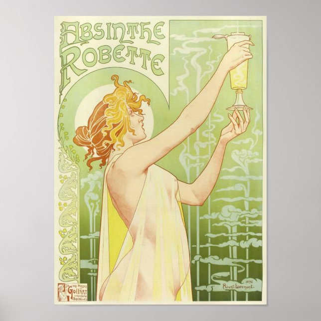 Pôster Absinthe Robette, Privat-Livemont Fine Art (Frente)