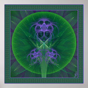 Pôster Absinthe Tulips Mandala