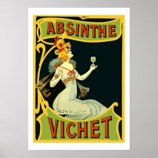 Pôster Absinthe Vichet, arte moderna