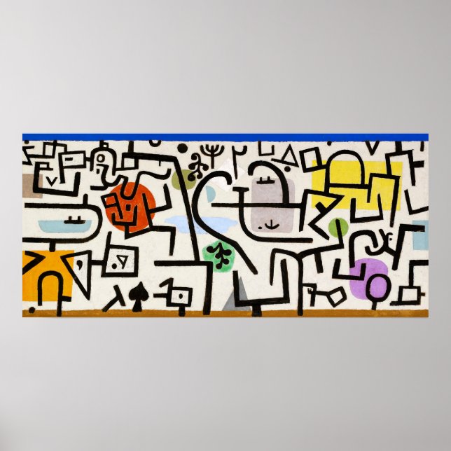 Poster Abstração cativante: Rich Port de Paul Klee (Frente)