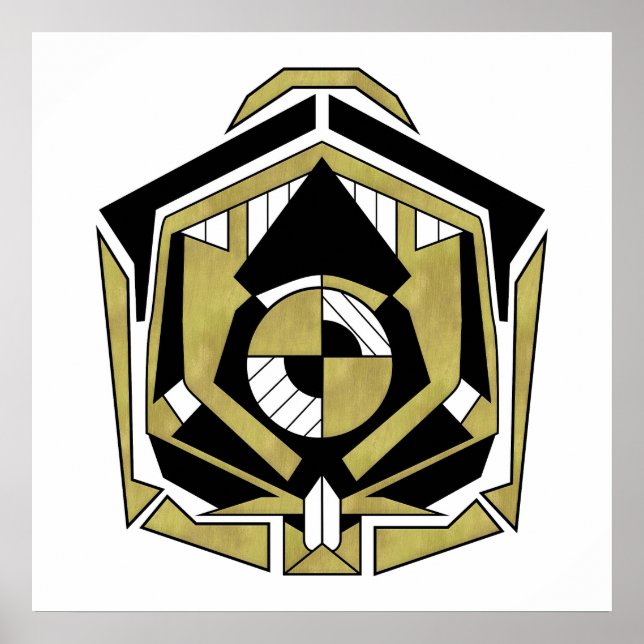 Poster Abstração cibernética cibernética futurística Dour (Frente)