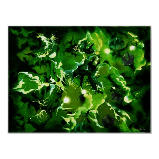 Pôster "Abstração Cósmica", Poster brilhante (Frente)