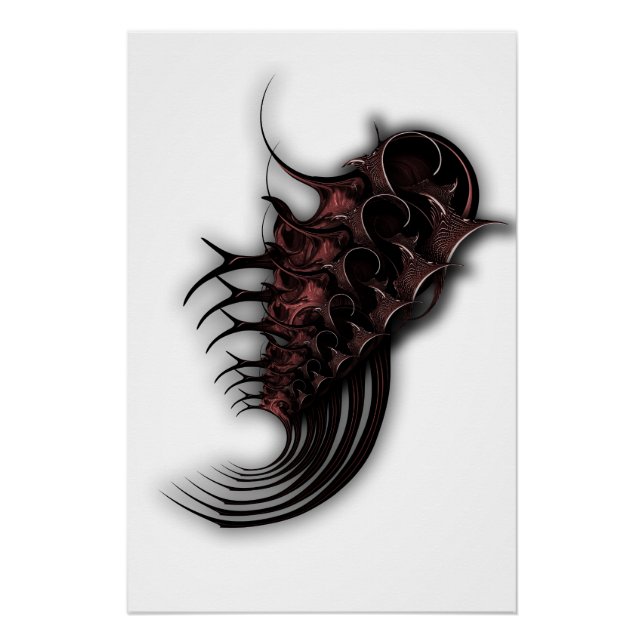 Pôster "Abstração de Thorns de Rosa Bud" Poster brilhante (Frente)