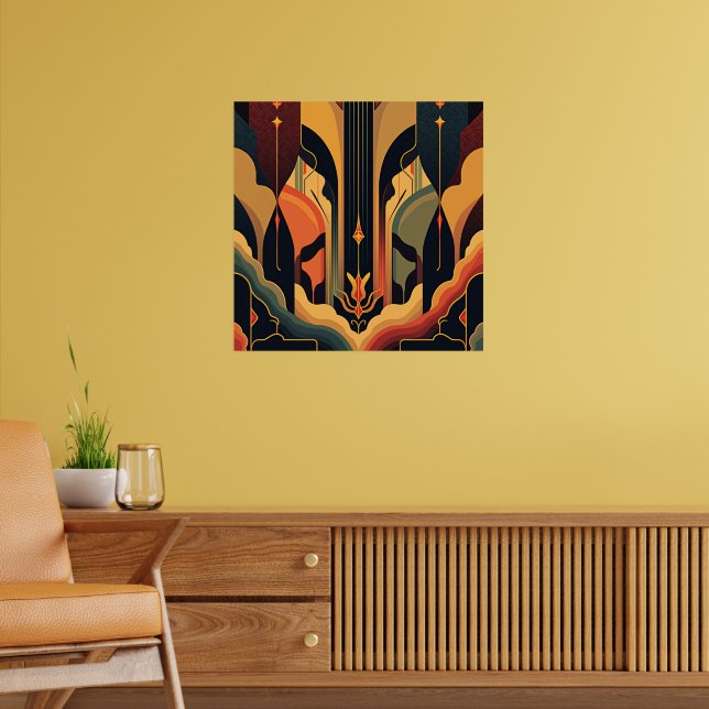 Poster Abstração Deco (Sala de Estar 2)