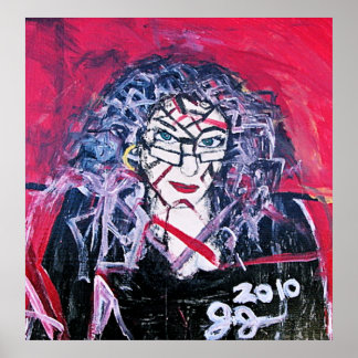 POSTER ABSTRAÇÃO DO CABELO SELVAGEM