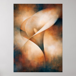Poster Abstração Floral Cubista Lírio-de-callia