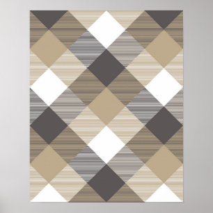 Poster Abstração Geométrica de Quadrado 2