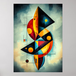 Poster Abstração Geométrica - Obra-Prima Inspirada