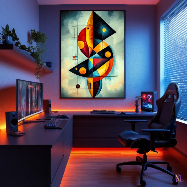 Poster Abstração Geométrica - Obra-Prima Inspirada (Criador carregado)