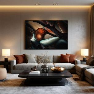 Poster Abstração Luminosa de Ficção Científica