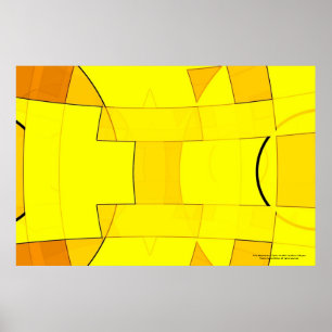 Pôster Abstracção no amarelo
