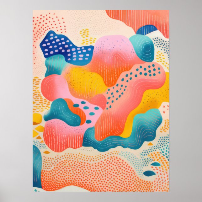 Poster Abstrações Coloridas (Frente)