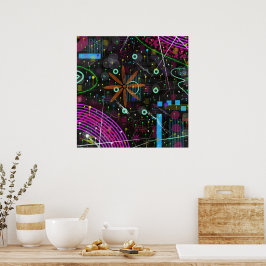 Poster Abstract Art: Satellite 