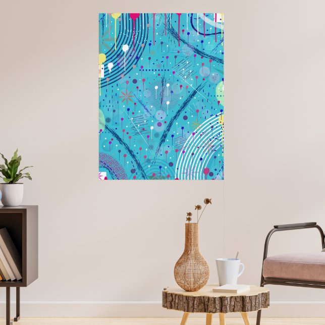 Poster Abstract Art: Sparklers in the Sky (Sala de Estar 3)