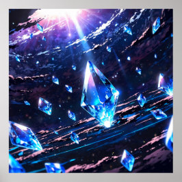 Poster Abstract art with gemstones