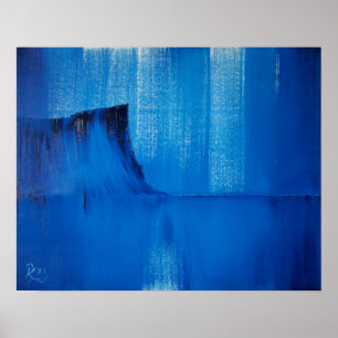 Pôster Abstract Blue Fair Head Irish Art Print