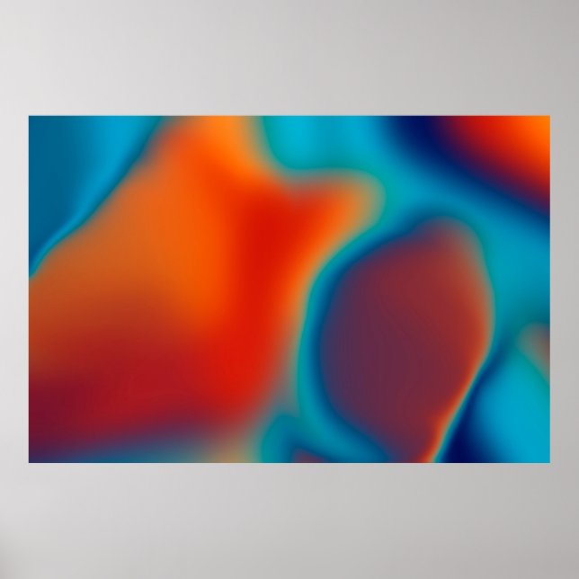 Poster Abstract blur background with colorful blue-light  (Frente)