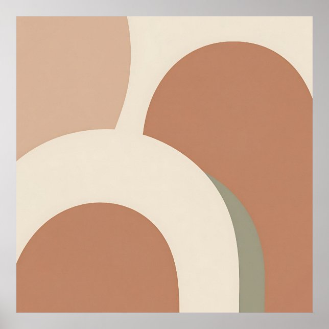 Poster Abstract Boho Arch Earthy Minimalist Design (Frente)
