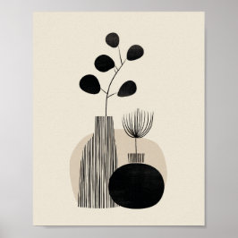 Poster Abstract Botanical Illustration