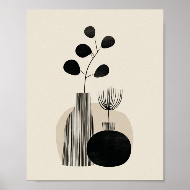 Poster Abstract Botanical Illustration (Frente)