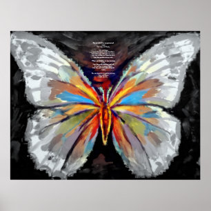 Pôster Abstract Butterfly Painting - Art Prints