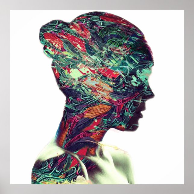 Poster Abstract Classic Art Painting Woman (Frente)