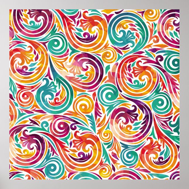 Poster Abstract colorful background. illustrationcarnival (Frente)