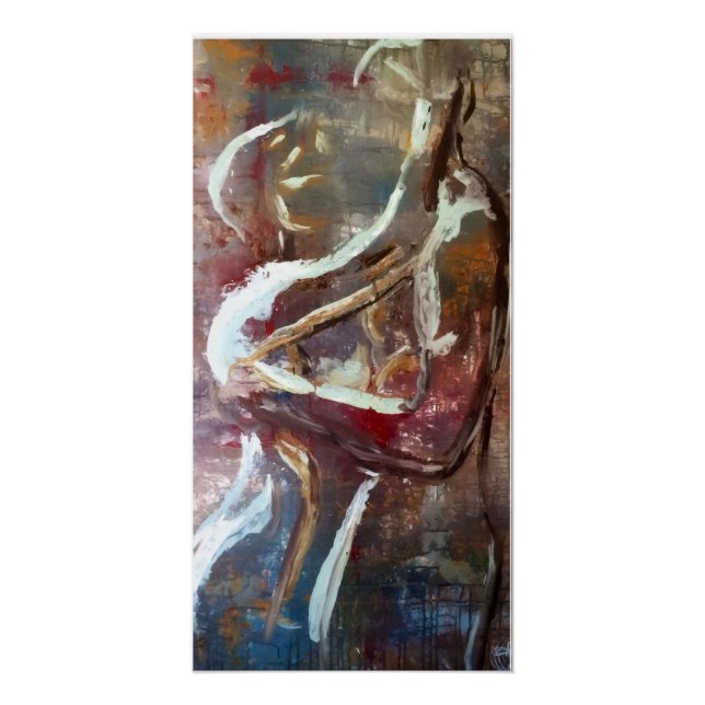 Pôster abstract couples embrace (Frente)