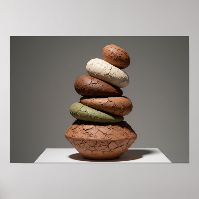 Poster Abstract Earth & Clay Forms (Frente)