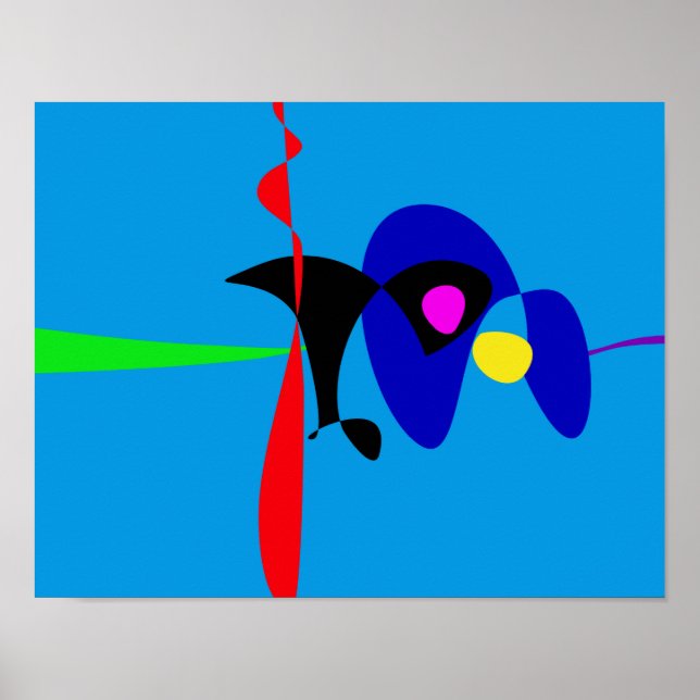 Pôster Abstract Expressionism Simple Digital Art (Frente)