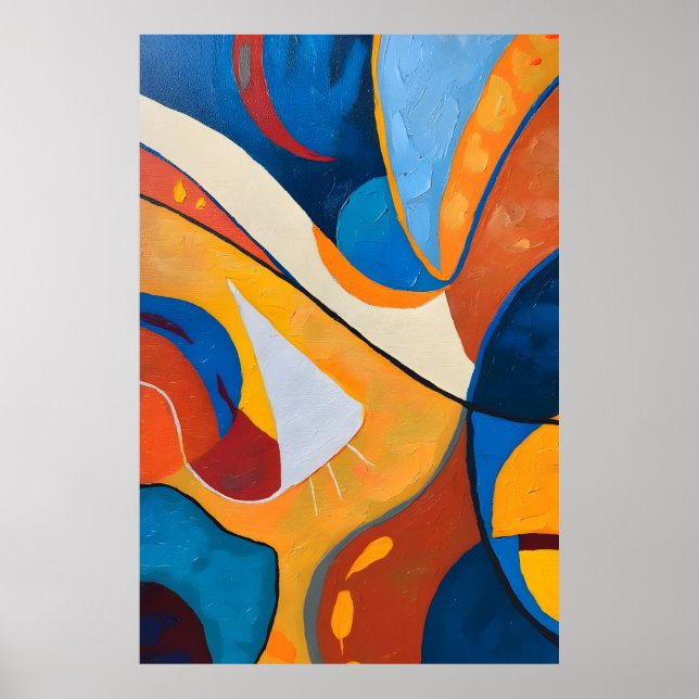 Poster Abstract Flow of Colors (Frente)