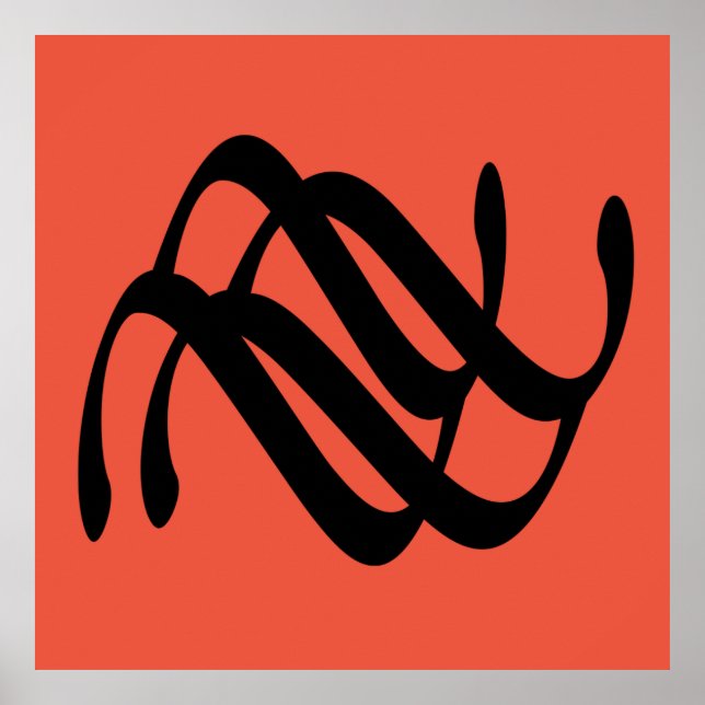 Poster abstract geometric line art (Frente)