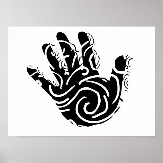 Poster abstract geometric line art (Frente)