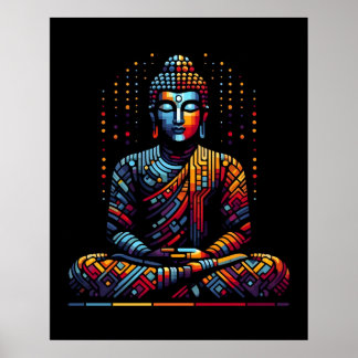 Poster Abstract Geometric Modern Art | Gautama Buddha