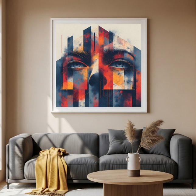 Poster Abstract Geometric Portrait (Criador carregado)