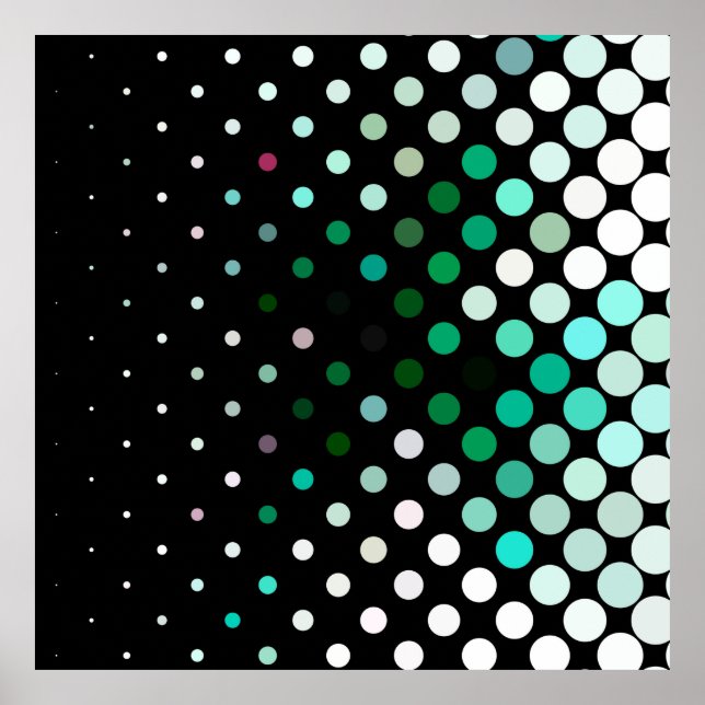 Poster Abstract halftone background pattern. Geometric co (Frente)
