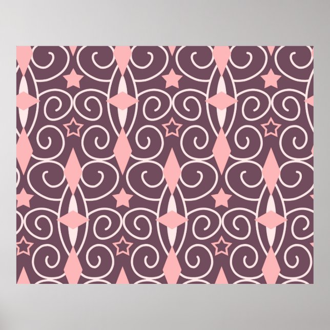 Poster Abstract Hand Drawing Ornamental Geometric Shapes  (Frente)