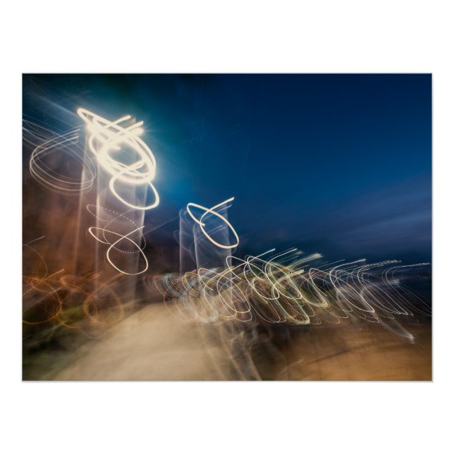 Pôster Abstract Intentional Camera Movement Night Light T (Frente)