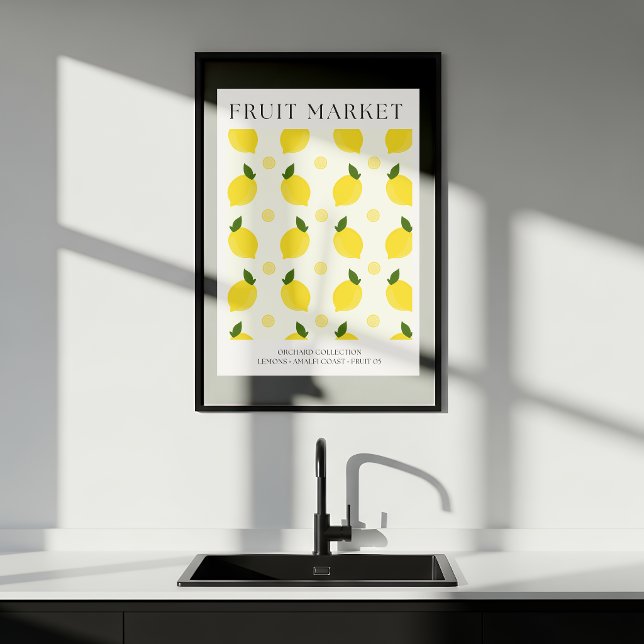 Poster Abstract Lemon Market Kitchen Print (Criador carregado)