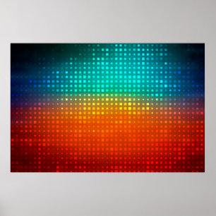 Poster Abstract multicolored football or soccer backgroun
