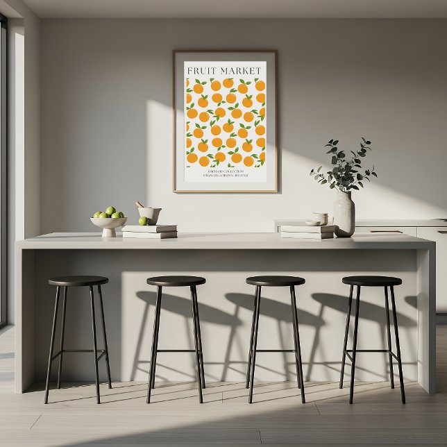 Poster Abstract Orange Market Kitchen Print (Criador carregado)