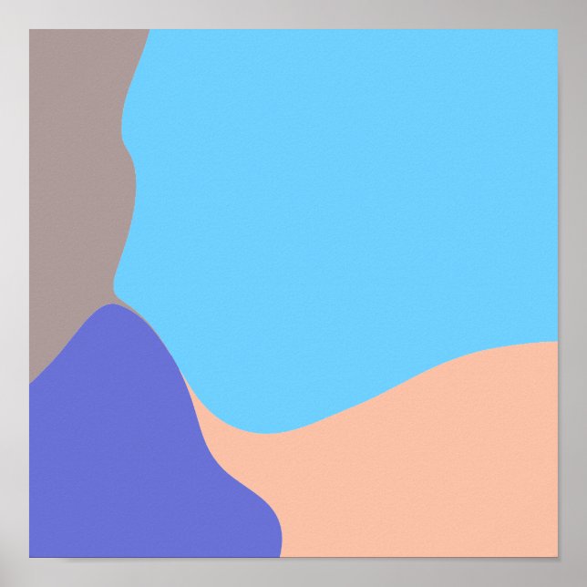 Poster Abstract Organic Shapes (Frente)