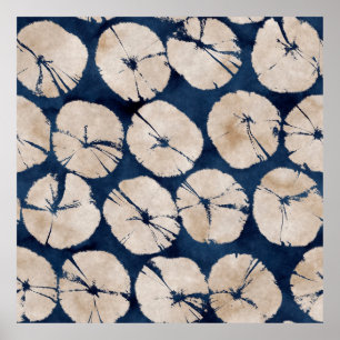 Poster Abstract oriental floral motif. Seamless pattern.p