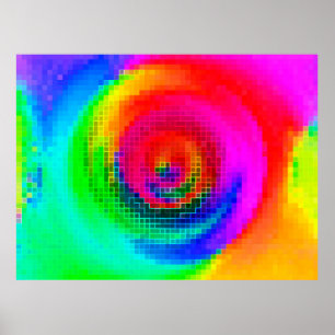 Poster abstract pattern, multicolored geometric wallpaper