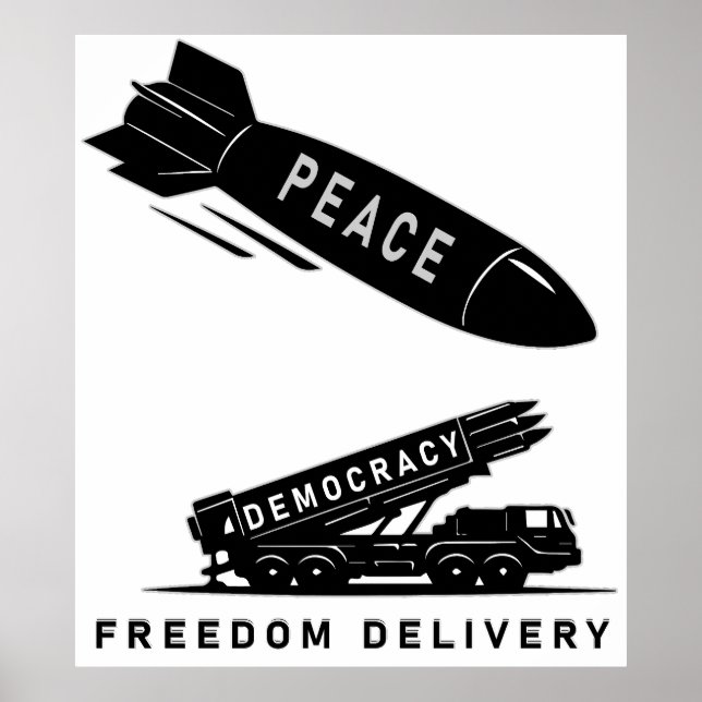 Poster Abstract Peace Freedom Delivery Minimalist Art (Frente)