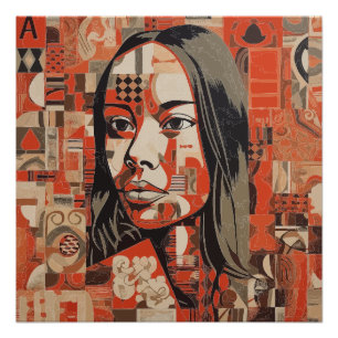 Pôster Abstract Portrait of a Woman